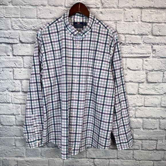 Vineyard Vines Mens Multicolor Slim Fit‎ Murray Button Down Long Sleeve Shirt XL - Picture 2 of 7
